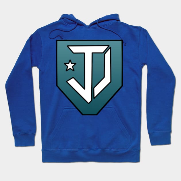 Justice Democrats Shield Hoodie by RockyHay